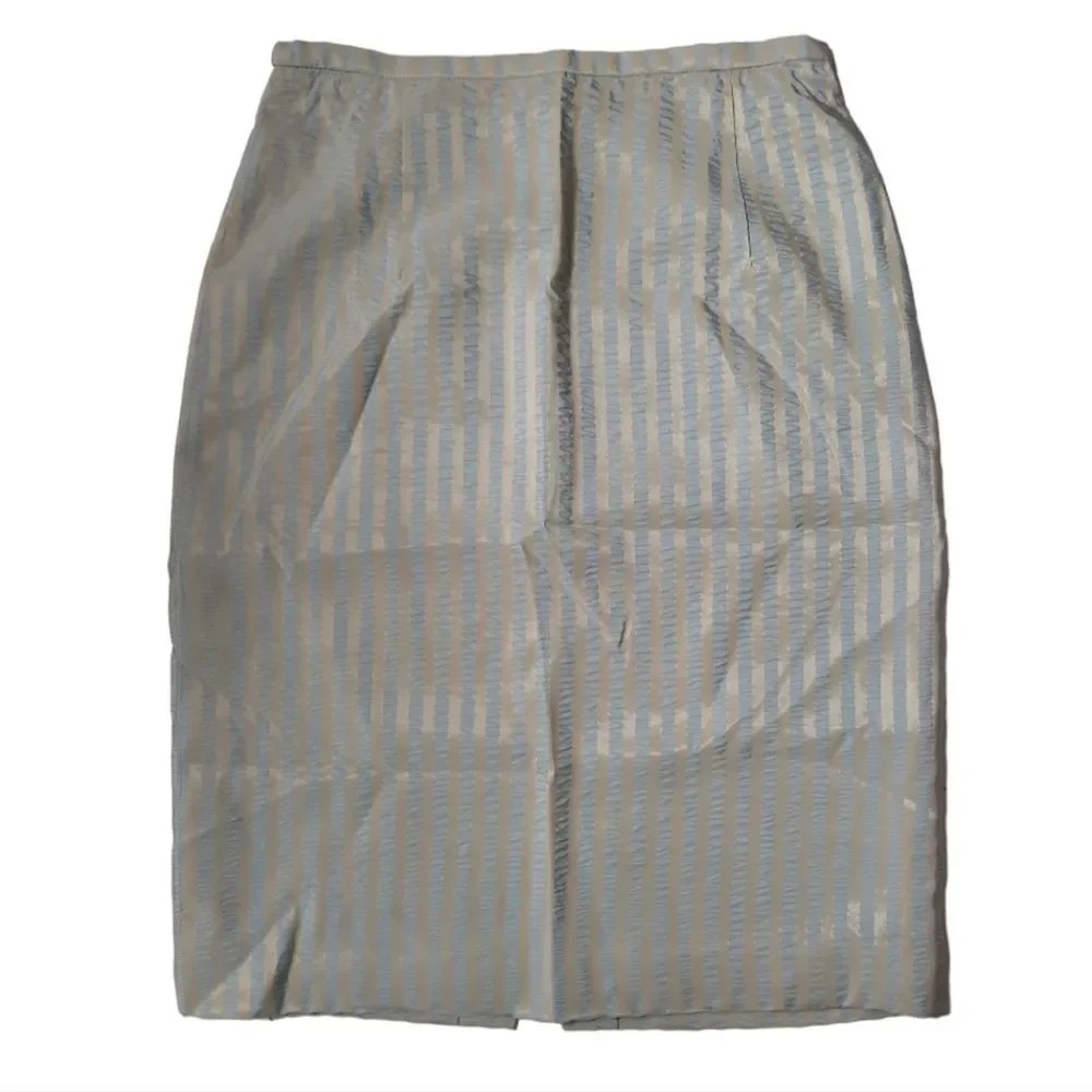 KAY UNGER Vintage Mint‎ Green/Cream Adorable Blazer and Skirt Set Size 2